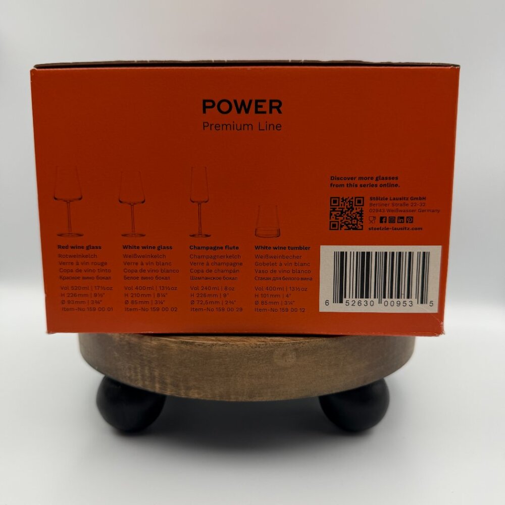 Stölzle Lausitz Power Stemless White Wine Tumbler Glasses Set of 4 13.5 Oz NIB - Picture 8 of 16